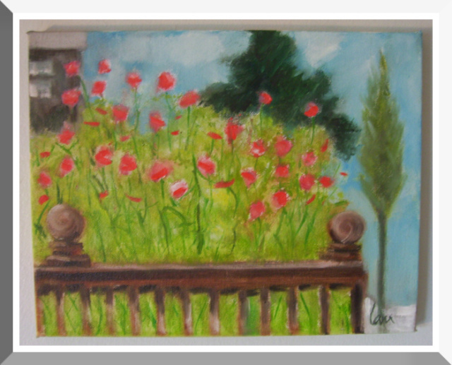 Neighbor's Frizzy Green & Hot Pink  11X14